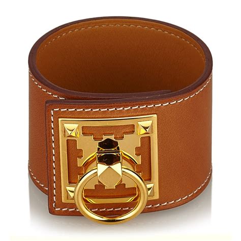 vintage hermes leather bracelet.